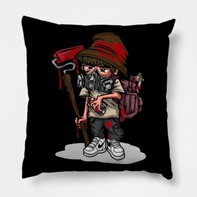 Graffity Kid Throw Pillow Official The Simpsons Merch