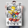 Disney Cartoon The Simpsons Comic Posters and Prints Wall Art Canvas Print Painting Picture for Living 1 - The Simpsons Store