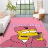 The Bart Simpson Playboy Logo Area Rug For Christmas Living Room Rug US Gift Decor - The Simpsons Store