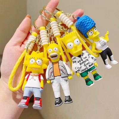 The Simpson bag pendant doll car fashion Keychain