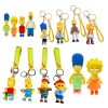 Anime American TV The Simpsons Cartoon Figure Keychain Bart Marge Homer Car Keyring Phone Bag Pendant - The Simpsons Store