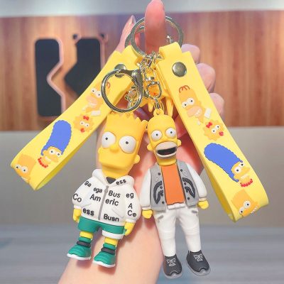 The Simpsons Keyring Couple Backpack Car Keychain