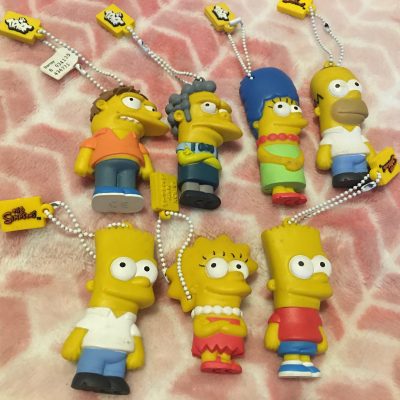 The Simpsons Ring Phone Hanging Pendant Keychain