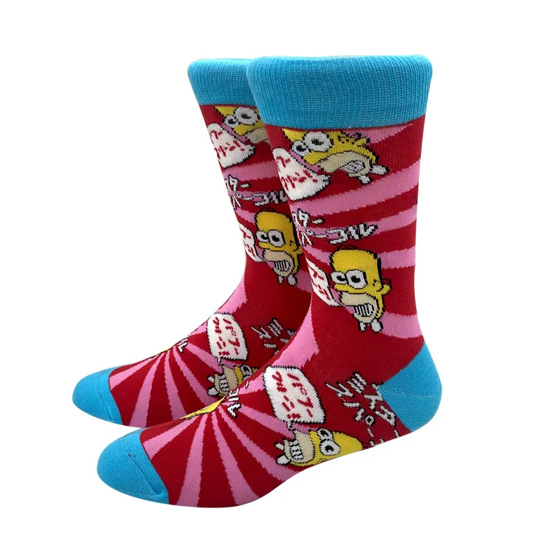 2023 New Anime Simpsons Men Socks Harajuku Cotton Long Socks Women Knee High Cosplay Sock Adult 2 - The Simpsons Store