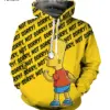 2023 New The S Simpsones Printed Men Women 3D Sweatshirts Sweatshirts Quality Hooded Jacket Novelty Streetwear 5 - The Simpsons Store