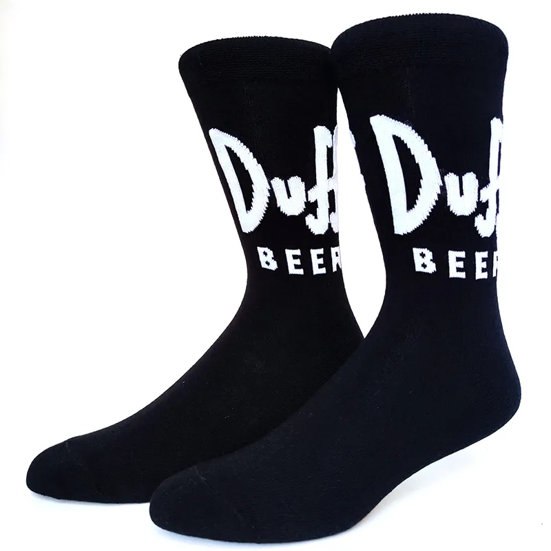 Simpsons Cartoon Anime Funny Socks Men Hip Hop Print Novelty Crazy Sokken Hip Hop Unisex Comfortable 4 - The Simpsons Store