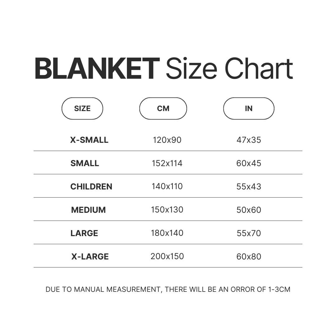 Blanket Size Chart - The Simpsons Store