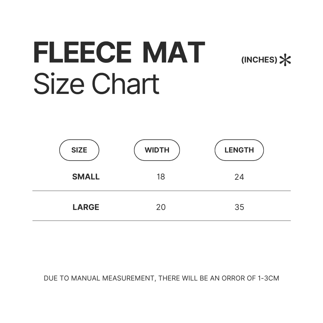 Fleece Mat Size Chart - The Simpsons Store