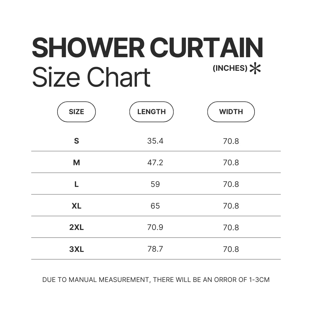 Shower Curtain Size Chart - The Simpsons Store
