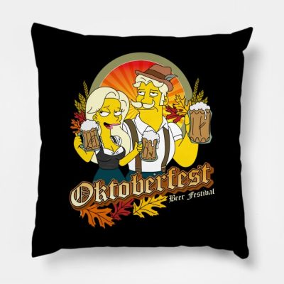 The Simpsons Oktoberfest Beer Festival Throw Pillow