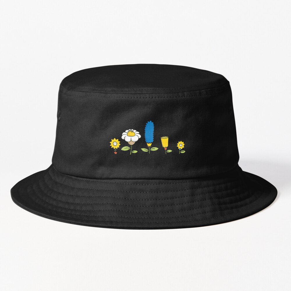 Flowers Springfield City Characters Cartoon Bucket Hat