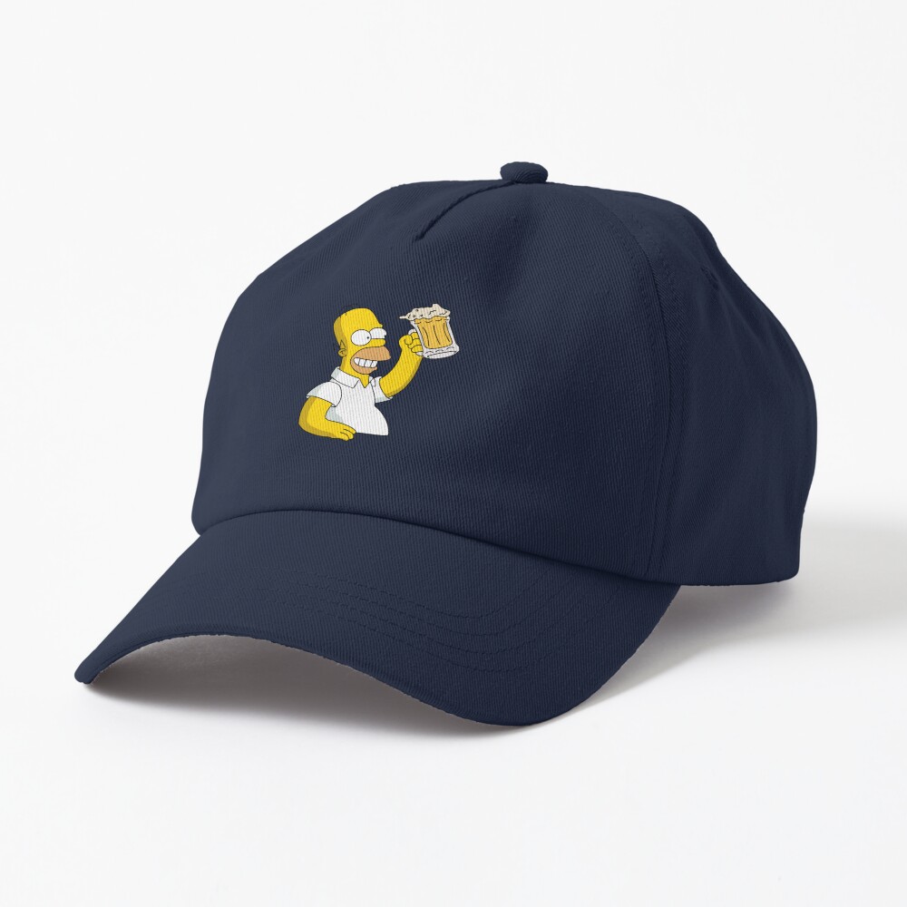 Homer Simpson Holding Beer Duff Cap