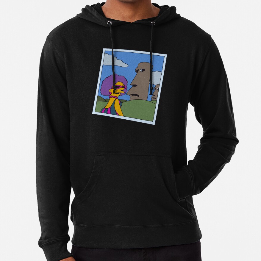 Retro Simpsons Selma Easter Island Humor Parody Available Size Hoodie