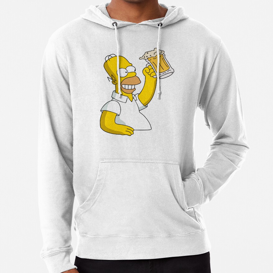 Homer Simpson Holding Beer Duff Hoodie