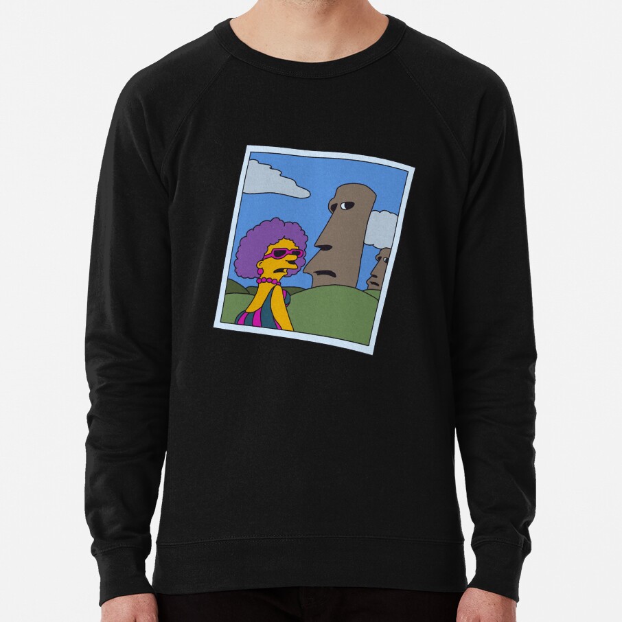 Retro Simpsons Selma Easter Island Humor Parody Available Size Sweatshirt