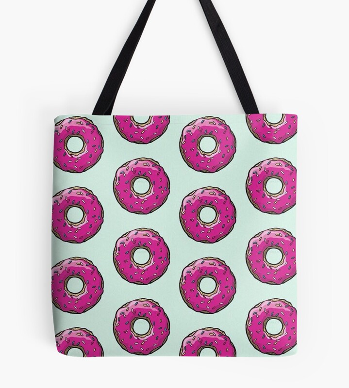 Classic Simpsons Donuts Tote Bag