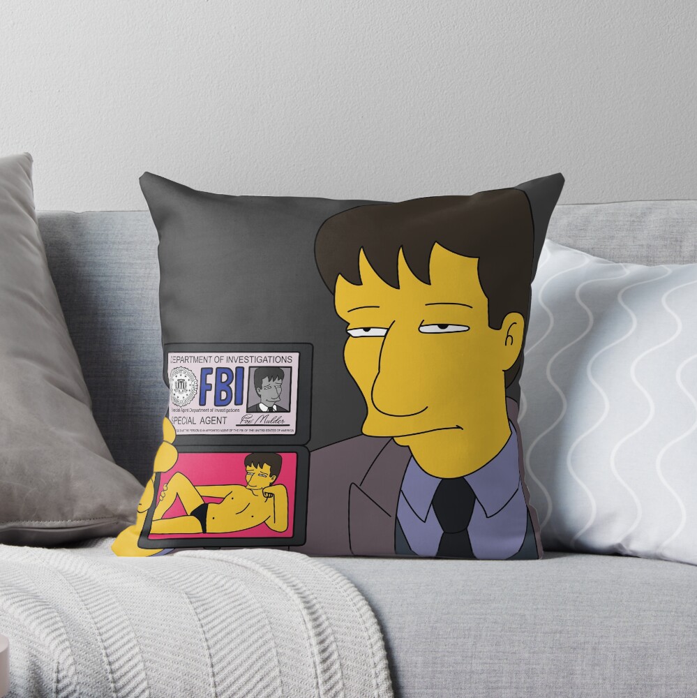 Agent Mulder Fbi Throw Pillow