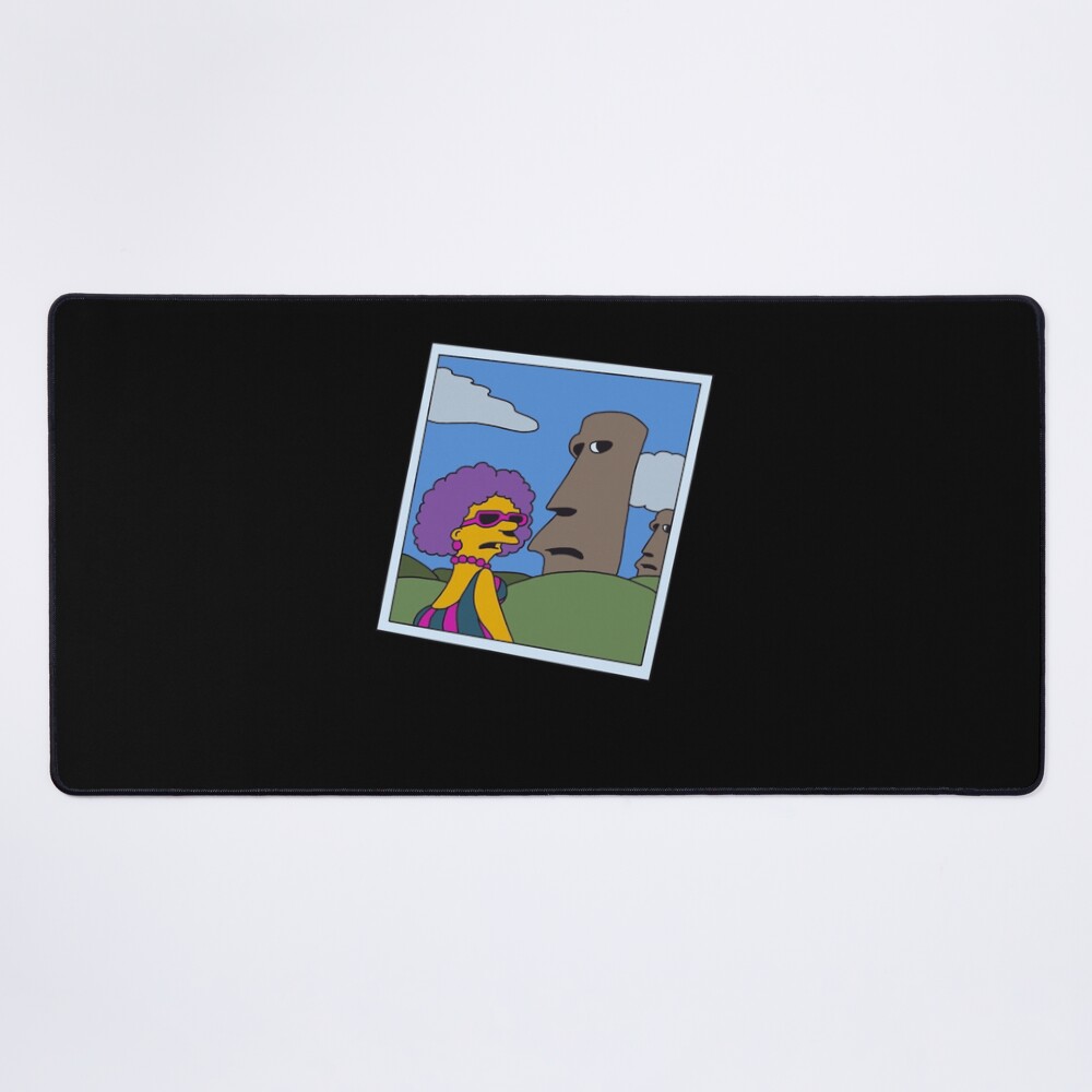 Retro Simpsons Selma Easter Island Humor Parody Available Size Mouse Pad